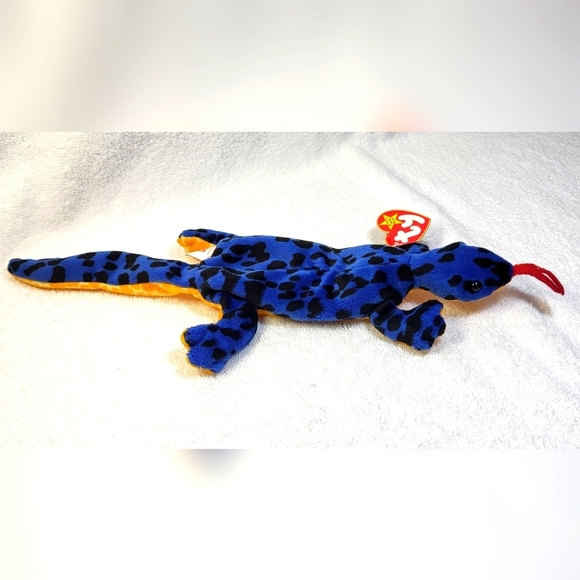 Lizzy the Blue and Yellow Lizard BEANIE BABY - Style 4033 - Picture 1 of 5